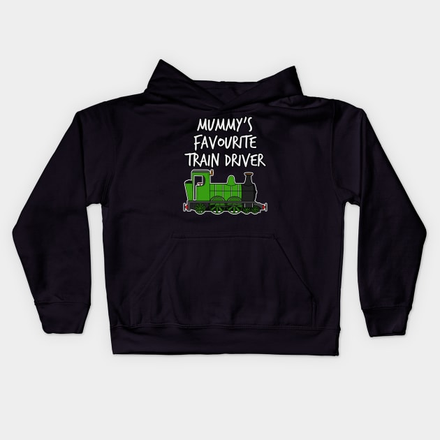 Mummy's Favourite Train Driver Kids Steam Engine (Green) Kids Hoodie by doodlerob